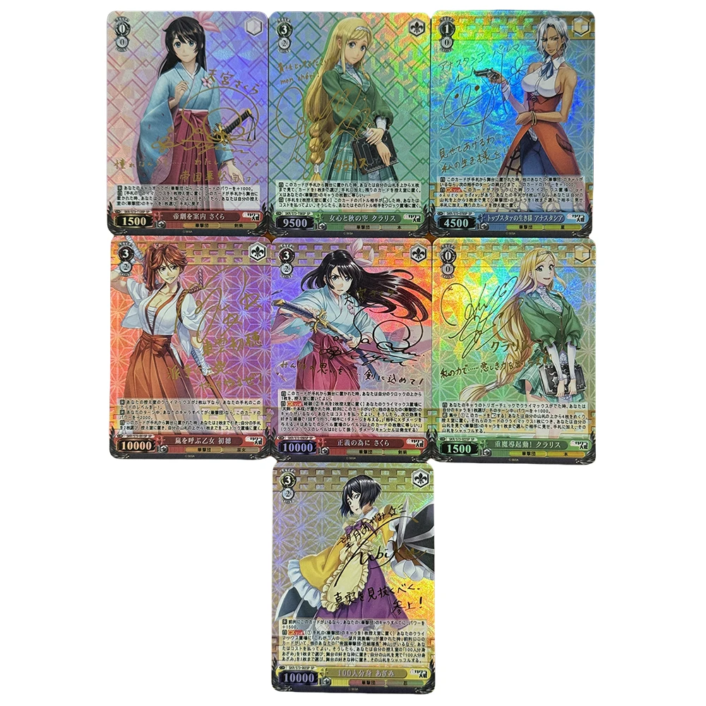 9PC/Set Anime Weiss Schwarz DIY ACG Boy Play Toys Kolekcjonerskie karty Prezenty urodzinowe Rem Ram Nami Nico Robin Kagome