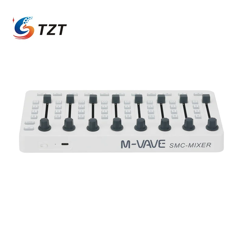 TZT M-VAVE SMC-MIXER MIDI 컨트롤러 믹싱 콘솔, 무선 연결, 윈도우, 맥, iOS, 안드로이드