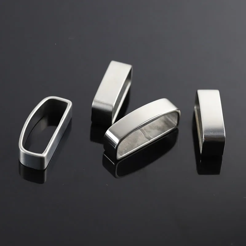 3.5 Cm 4 Cm Width Stainless Steel Belt Loop Keepers Leather Belt End Craft Fitting Accessories