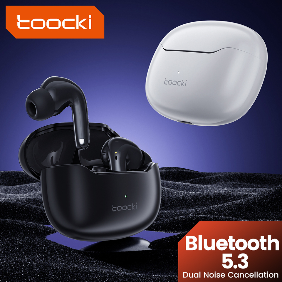 Toocki TWS Bluetooth 5.3 ANC HiFi Sound Stereo Earphones ENC Wireless Waterproof Compact Size Long Battery Life Headphones