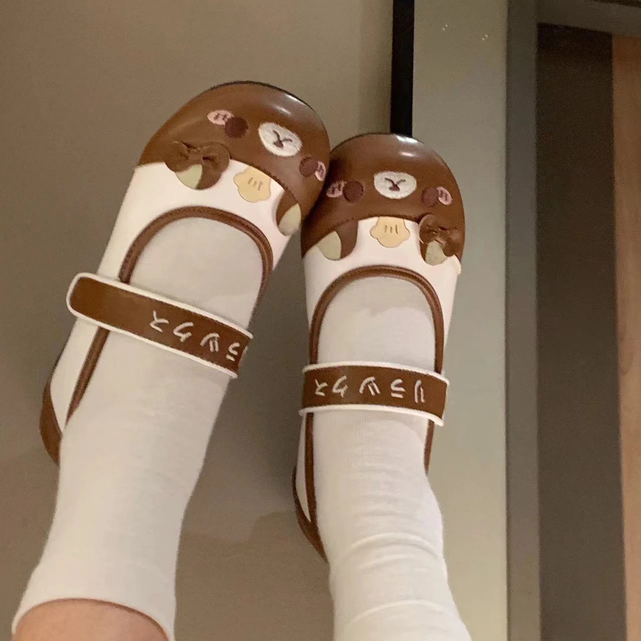 Original Japanese Girl's Sweet Kawaii Indoor Shoes Spring Autumn New Student Y2K Round Toe Lo Low Heel Pumps Lolita Flat Shoes