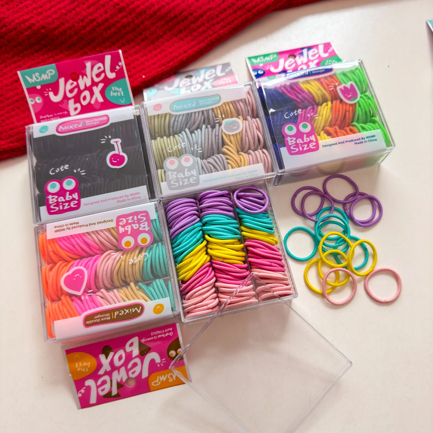 

100 шт. в коробке ярких цветов, не повреждает волосы, детская резинка для волос, повязка на голову для девочек, головные уборы, детские аксессуары для волос