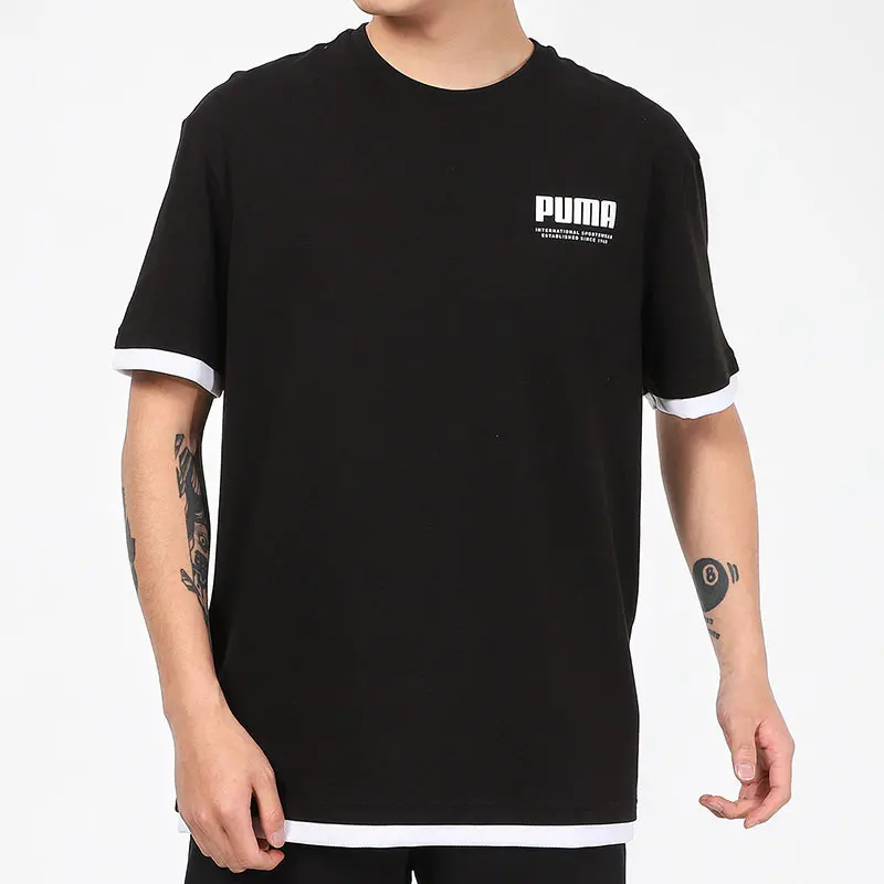 

Новая мужская свободная футболка Puma Authentic Seasonal New для бега и фитнеса с круглым вырезом 845862-01