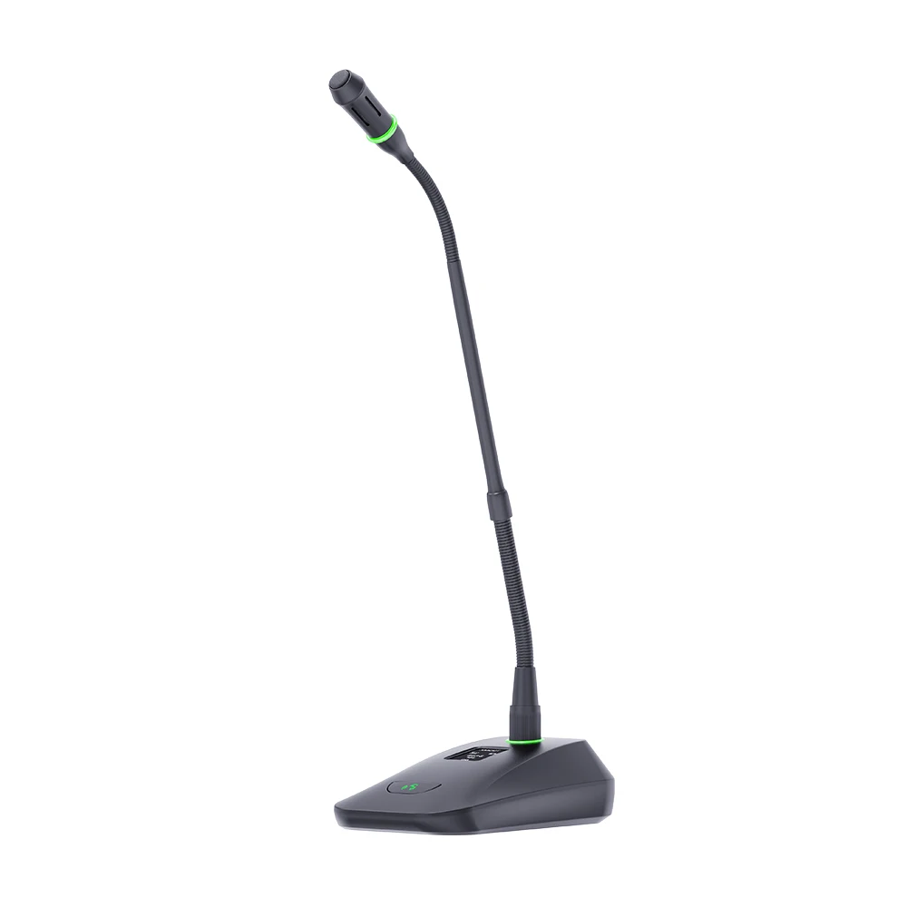 Wireless Gooseneck Microphone 40Hz-20KHz with 5 Polar Patterns Rechargeable Mic Base Station for Broadcast & Studio Recording