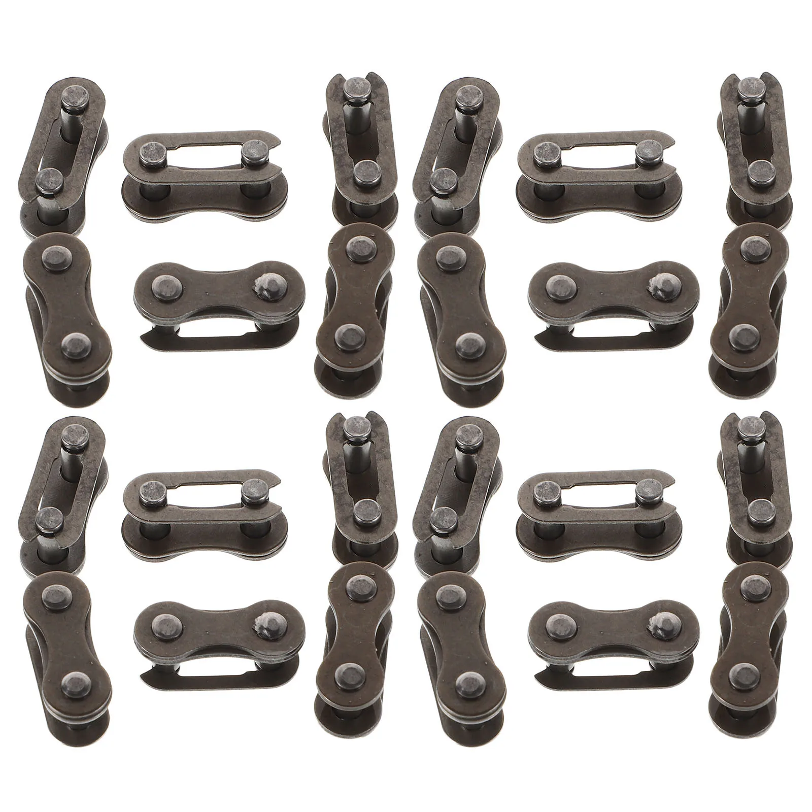 40Pcs Bike Chain Link Joint Reusable Quick Installation Buckle Reliable Cycle Accessory Dark Brown Chain Link Bike
