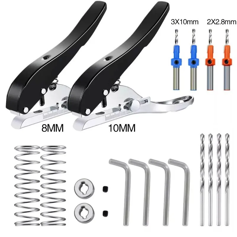 Hole Punch 3/8 Inch-8/10mm Single Hole Punch Heavy Duty Paper Punch Portable Hand-held Puncher for Paper Cards Plastic Cardboard