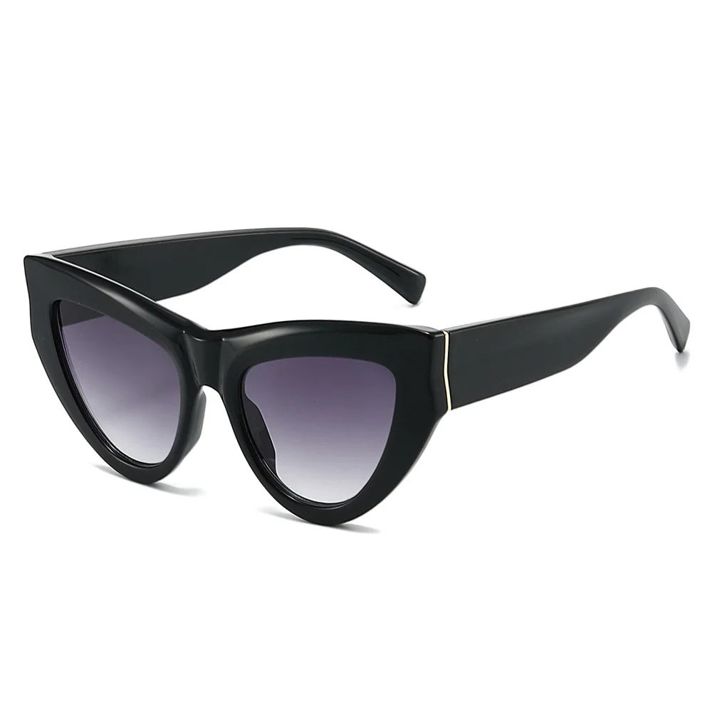 Modische Cat-Eye-Sonnenbrille für Damen, Markenqualität, großer Rahmen, UV400-Schutz, für Reisen und Freizeit, Sonnenschutz für Damen