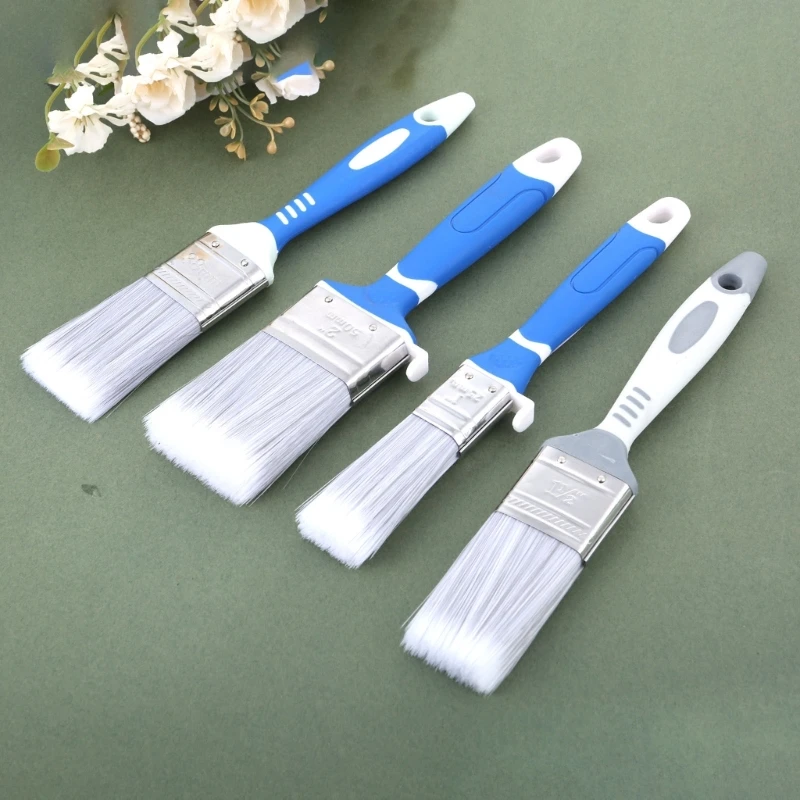 

Paint Brush High Elasticity Cleaning Wall Painting Brush with Plastic Handle Hair Planting, 1inch/2inch Size M4YD