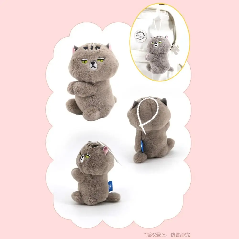 Fashion Soft Cartoon Clip Doll Toy Plush Stuffed Toys Animal Cat Plush Pendant Keyring Cartoon Key Chain Birthday Gift