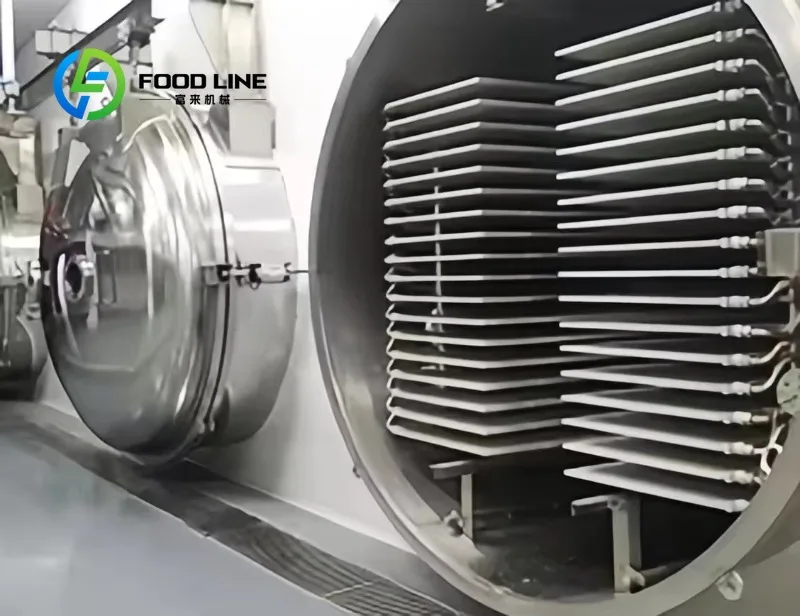 Vacuum Freeze Dryer Closed Vacuum Chamber Avoids Material Oxidation For Long Shelf-Life Freeze-Dried Snack Pet Food Production