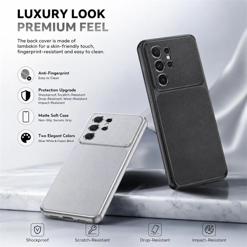 

Minimalist Lychee Peel Textured Phone Cases for OPPOA93S A93S Shock-Resistant Lambskin with Soft-Edge Silicone Armor Saft Covers