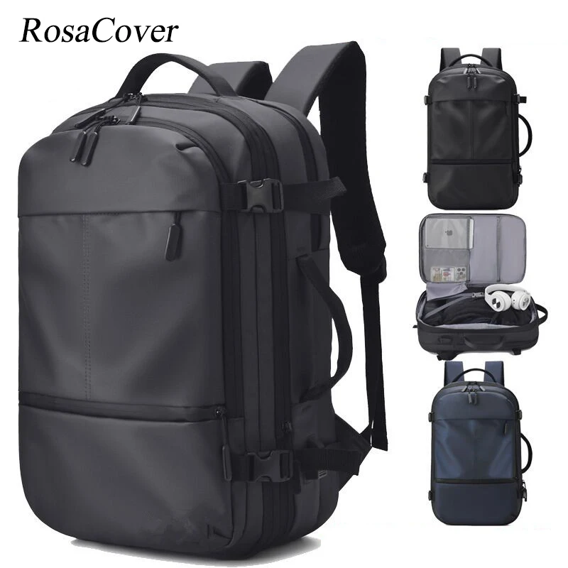 

17 Inch Large Capacity Travel Backpack Men's Expandable Business Trip Luggage Laptop Rucksack USB Charge Bag Multilayer Mochilas