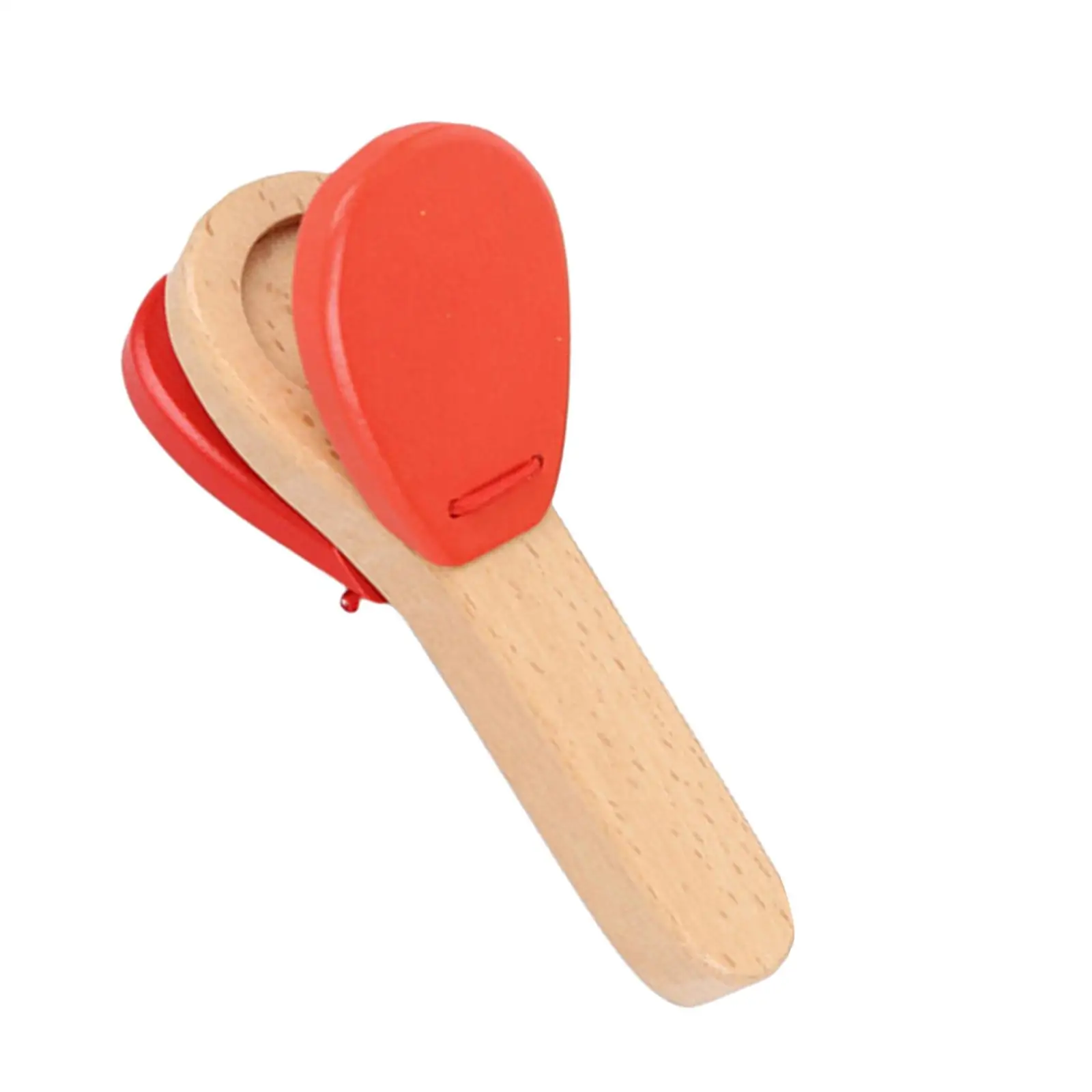 Infant Noise Maker, Cowbell Wooden Castanet Clapper for Children, Kids, Party