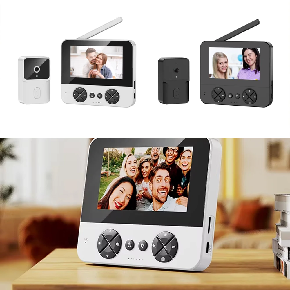

House Peephole Camera Door Camera Danmini Visual Doorbell 4,3 inch Peephole in the Door with Camera Outdoor Wireless Doorbell