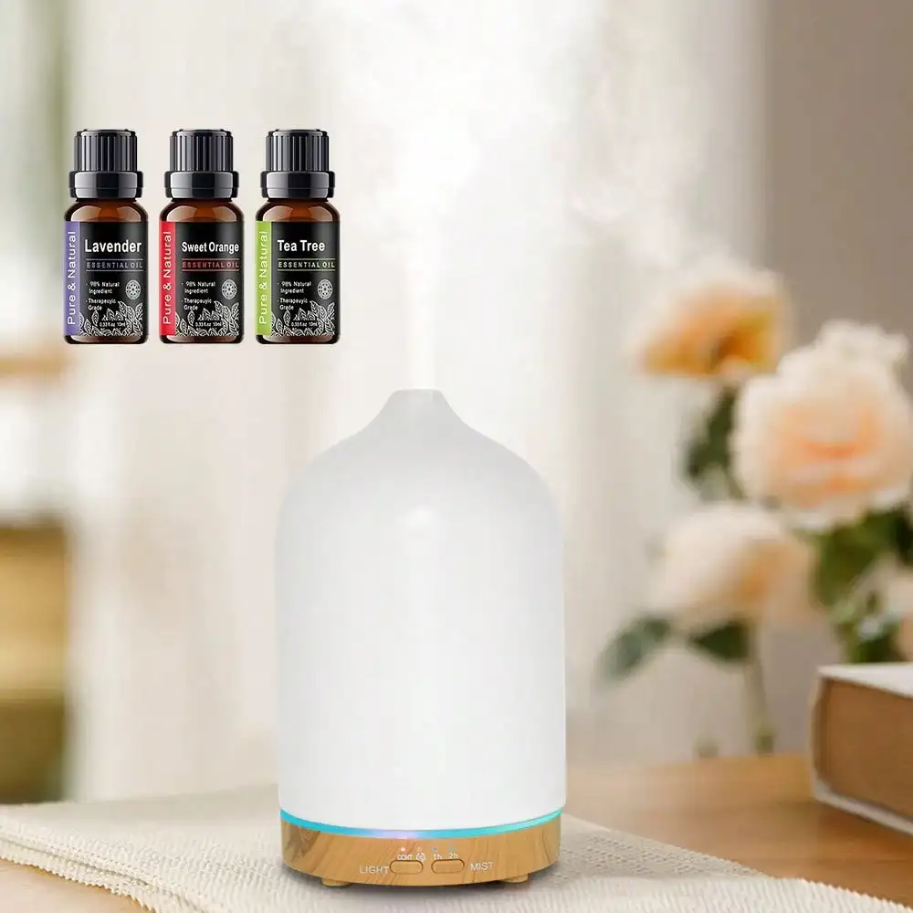 

200ml Ultrasonic Essential Oil Diffuser With 7 Soothing Colors, Ultra-Quiet Operation, Timer, And Humidifier Function