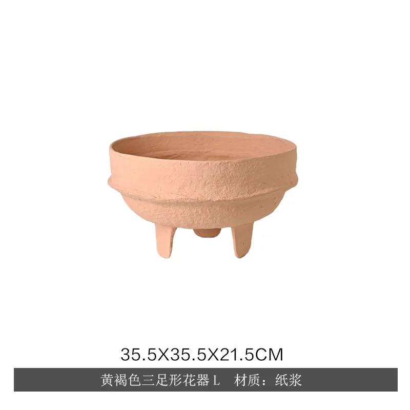 Indian handmade pulp high-footed flower pots, flower utensils, snack storage trays,  soft jewelry storage ornaments