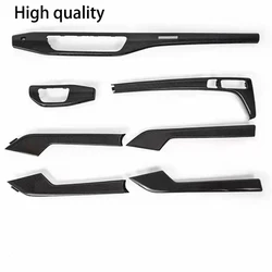 Carbon fiber central console interior panel 7-piece set For Audi B9 A4 A5 S4 S5 2017-2024 interior upgrade carbon fiber