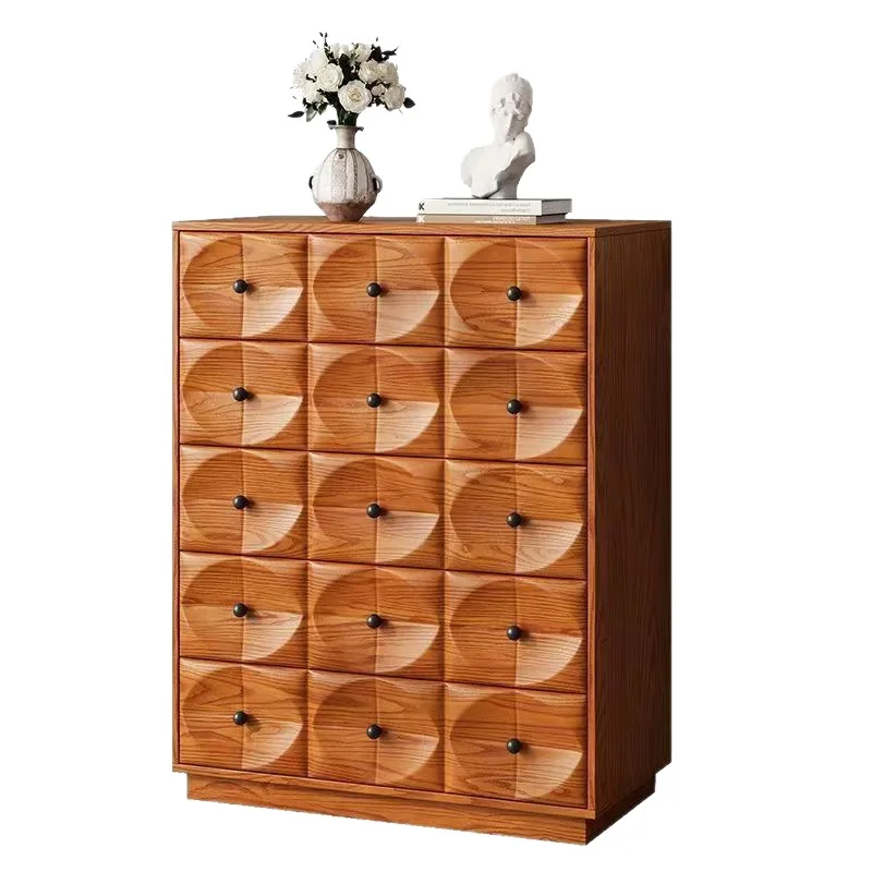 

Solid wood chest multi-layer living room ripple cabinet storage TV cabinet chest cabinet