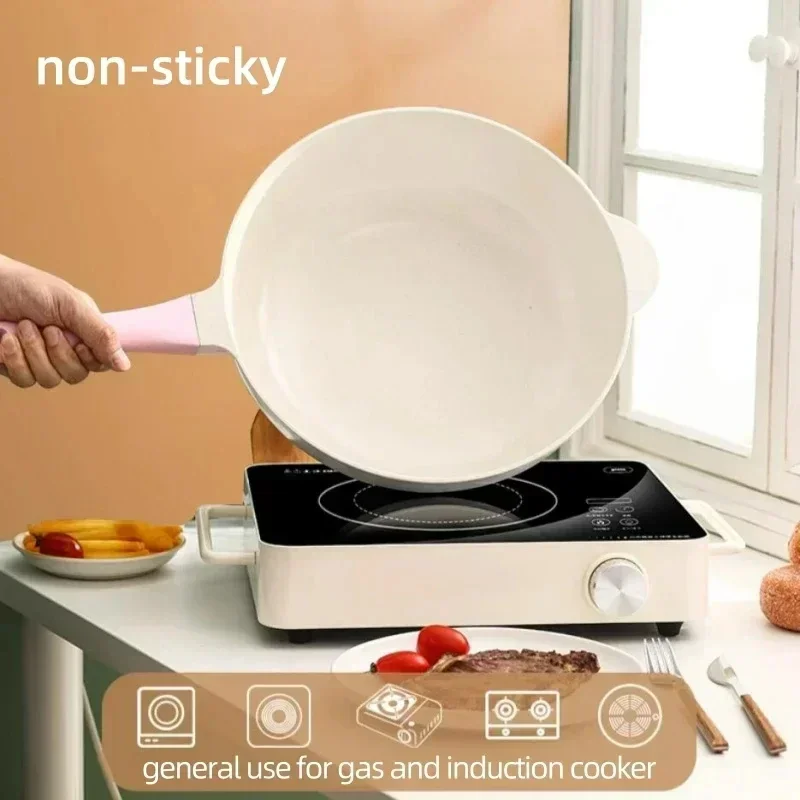 Wok Pan 30cm 1kg Gioia Maifanshi Non-stick Household Cookware Frying Boil General Use for Gas and Induction Cooker