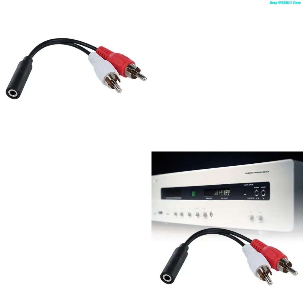  3.5mm Female to 2RCA Male Stereo Y Splitter Cable Adapter for Laptop Phone