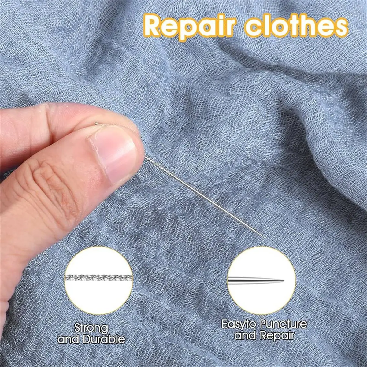 18PCS Tool Kit 2.36 Inch Snag Repair with Storage Box Woven and Knits Sewing Stitching Tool for Knitwear Sweaters