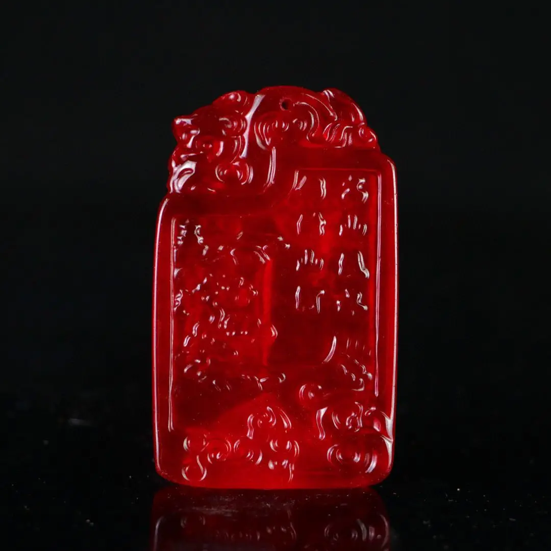 

Perfect high ice jadeite Seiko engraved dragon brand exquisite jewelry, free chain and free box.