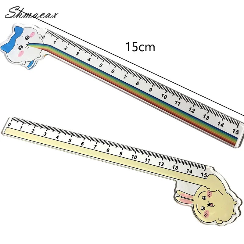 5 عبوات من أدوات مكتبية للطلاب ذات ثمانية مسطرة صغيرة مضحكة على شكل رسوم متحركة Usagi مسطرة ذات قيمة عالية