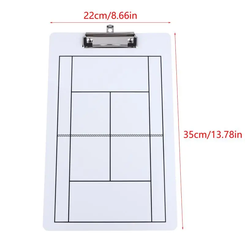 

[SP]35x22CM Tennis Coaching Tactic Board Double Sided Dry Erase Clipboard for Coaches Training Preparation and Quick Analysis