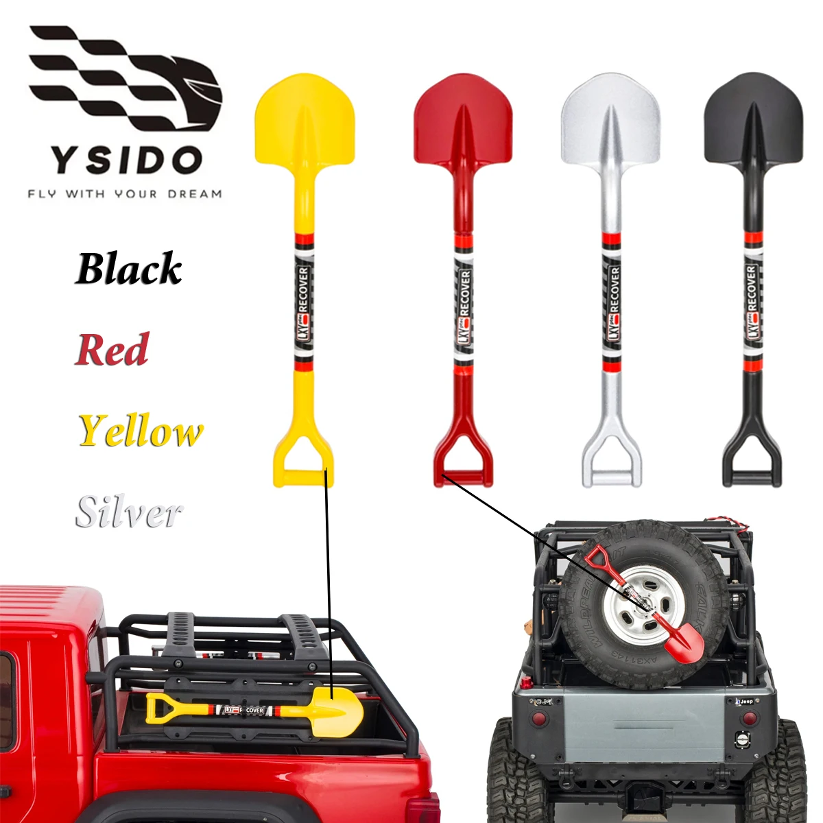 

Имитация металлической лопаты YSIDO 105x25 мм для 1/8 1/10 RC гусеничного автомобиля Axial SCX10 TRX4 90046 D90 D110 Redcat TF2 Tamiya CC01 Запчасти