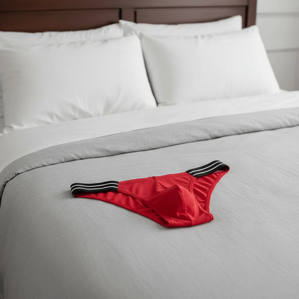 Unterhosen, Herren-Dessous, Herren-Triangel-Slips, gestreift, mittelhohe Taille, dünne Herren-Slips, große Größen, atmungsaktive Unterwäsche für Herren. – Detail 6