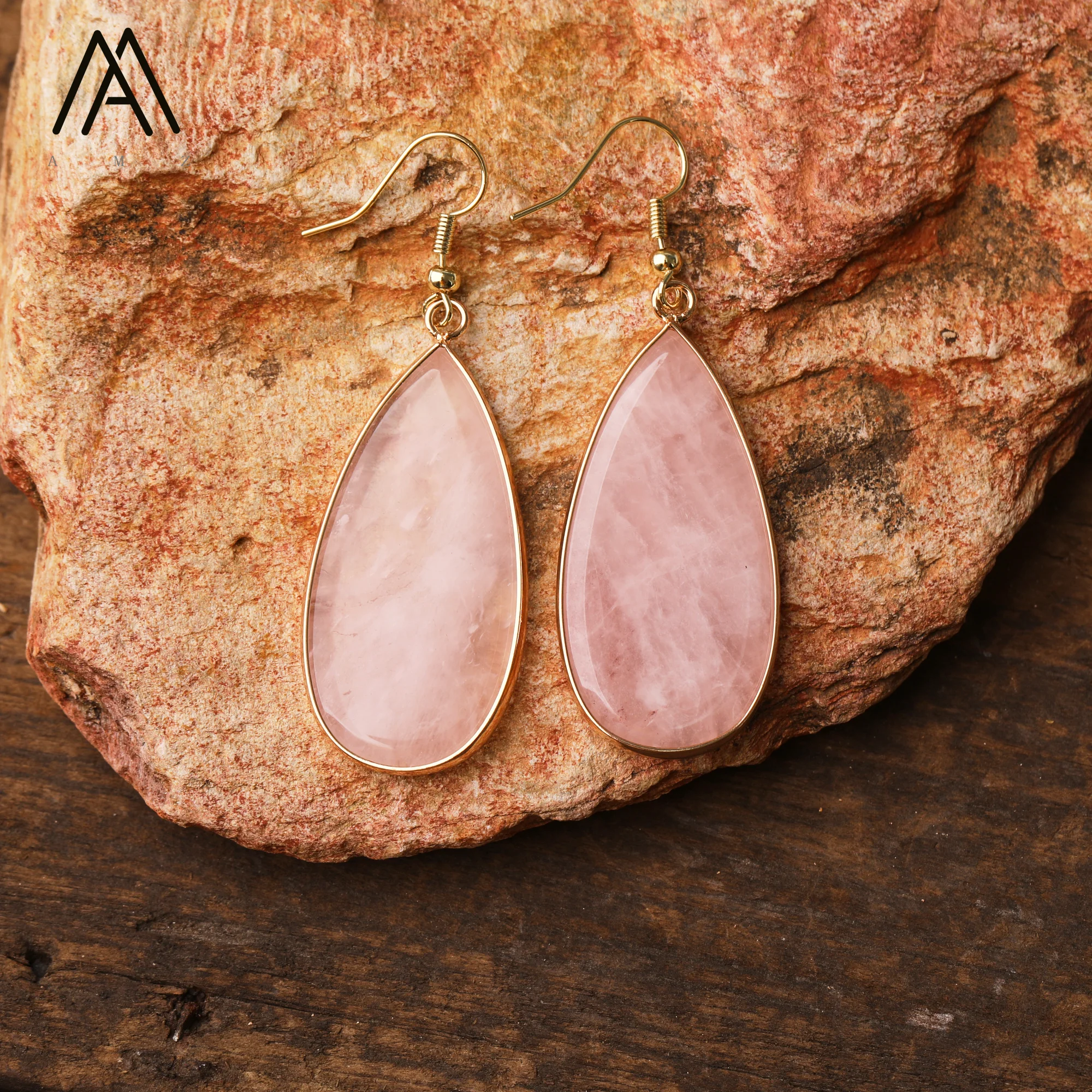 Fashion Teardrop Earrings Healing Natural Stone Crystal Women Earring Gift to Ladies