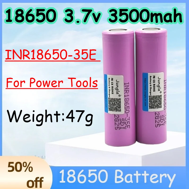 18650 3.7v 3500mah INR18650-35E Battery for Power Tools Replace Rechargeable Power Lithium Battery