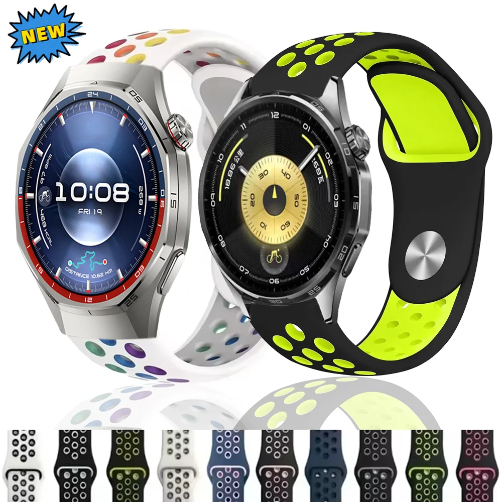 22/20/18 mm Sport-Silikonarmband für Huawei Watch 5 GT6 GT6 Pro GT5-4 46 mm Armband Huawei Watch GT5 Pro 42 mm GT6-5-4 41 mm Band
