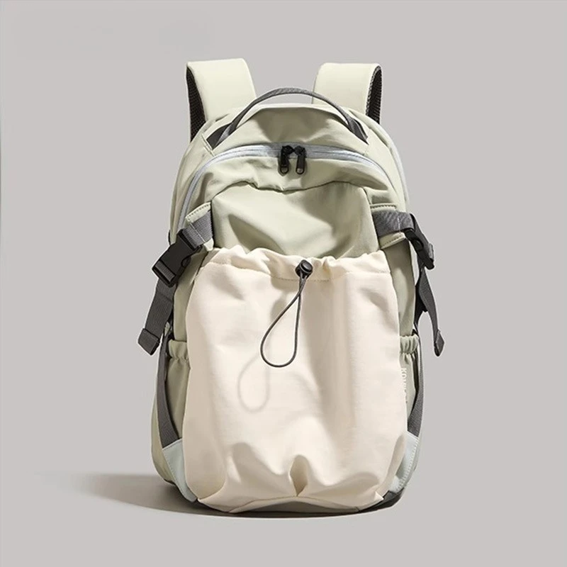 

Vintage workwear style large-capacity backpack, simple lightweight travel rucksack, trendy versatile school bag for students