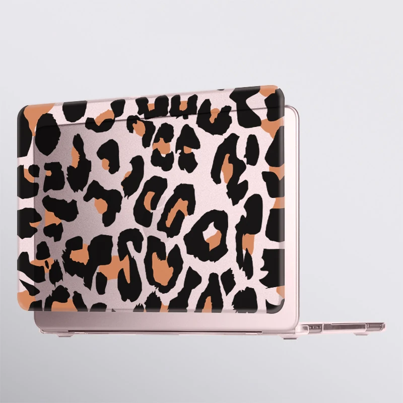 

2026 Leopard Print Laptop Case For Macbook Neo 13 model A3404 Ultra-thin face Cover Blush Pink Case for MacBook neo 13 A18 Pro