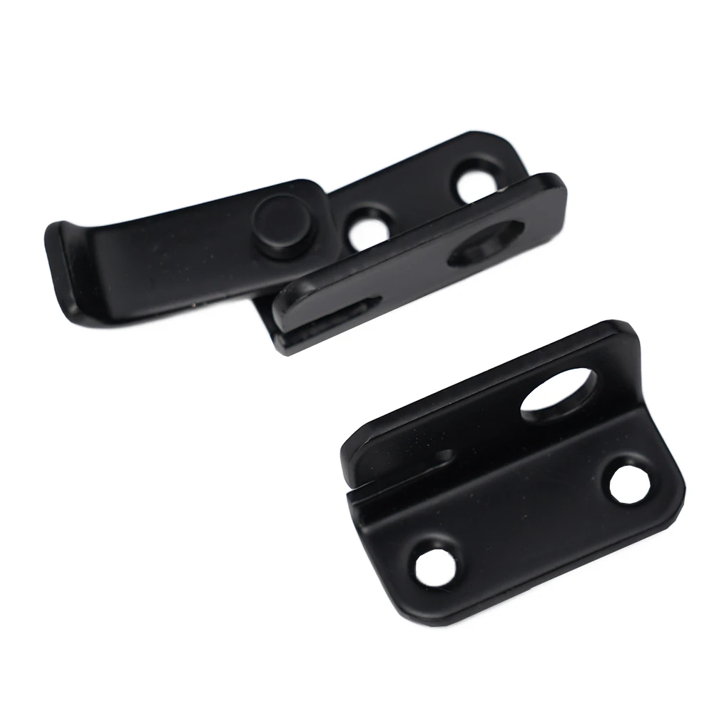 Stainless Steel Black Punching Wardrobe Door Bolt Latch Drawer Lock Safety Brushed Anti-corrosion Explosion-proof