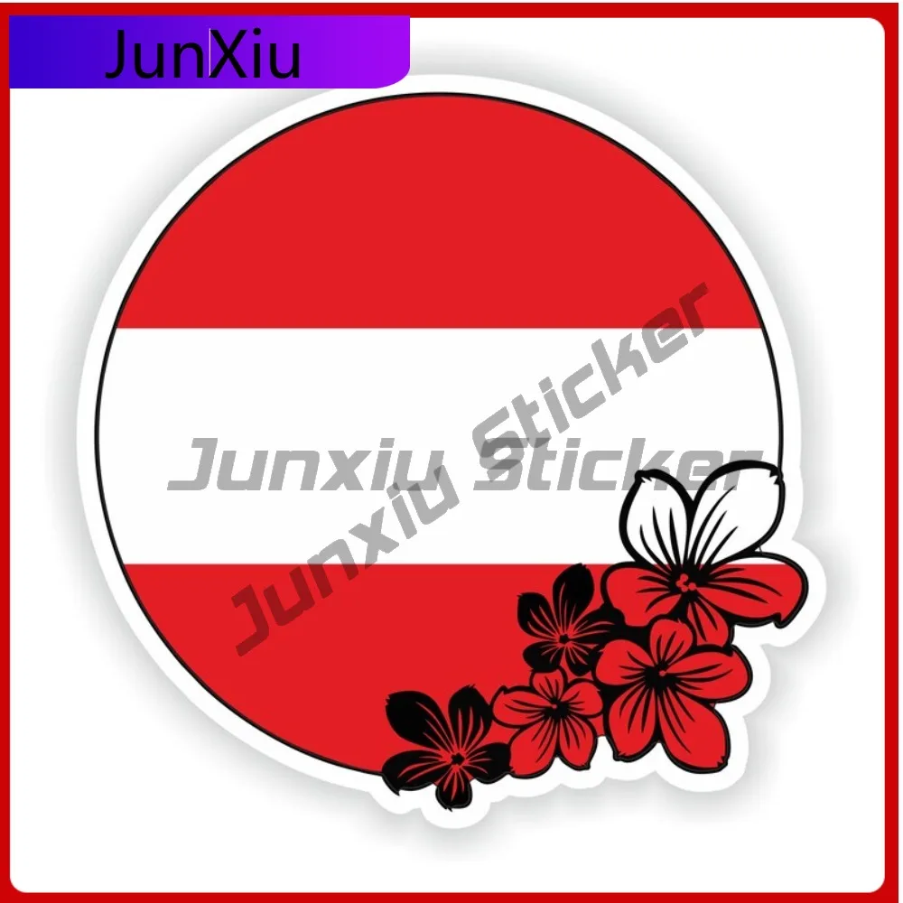 

Austria Round Stylish Window Waterproof Decal Accessory Badge Trendy Fade Vinyl Graphic Decals Cute Cool Stylish Durable