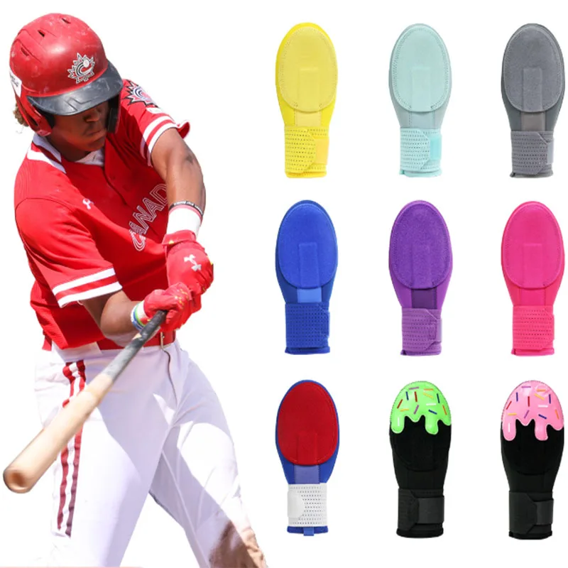 Youth/Adult Icecream Baseball Sliding Mitt Adjustable Wrist Compression Strap Universal Left or Right Hand Baseball Sliding Glov