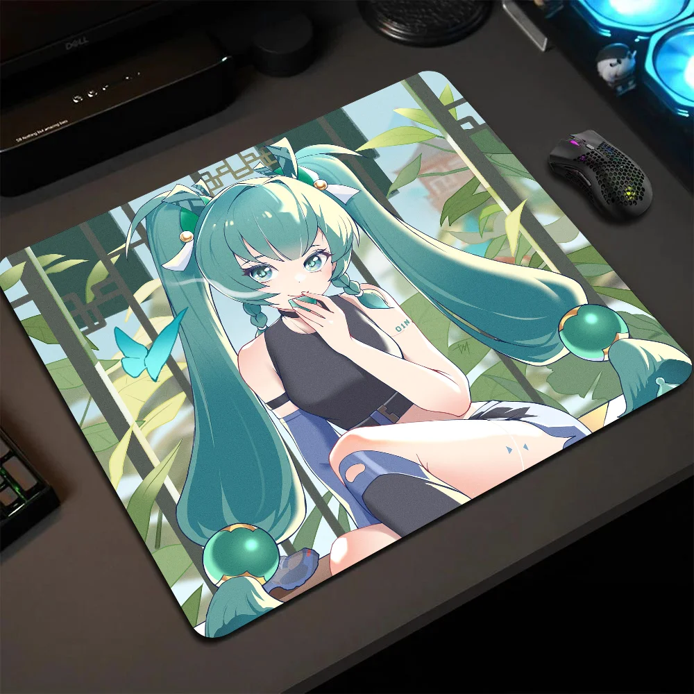 Qingyi Zenless Zone Zero Game Mousepad Small LockEdge Mouse Pad For Gamers Computer Desk Pad Anti-slip Rubber