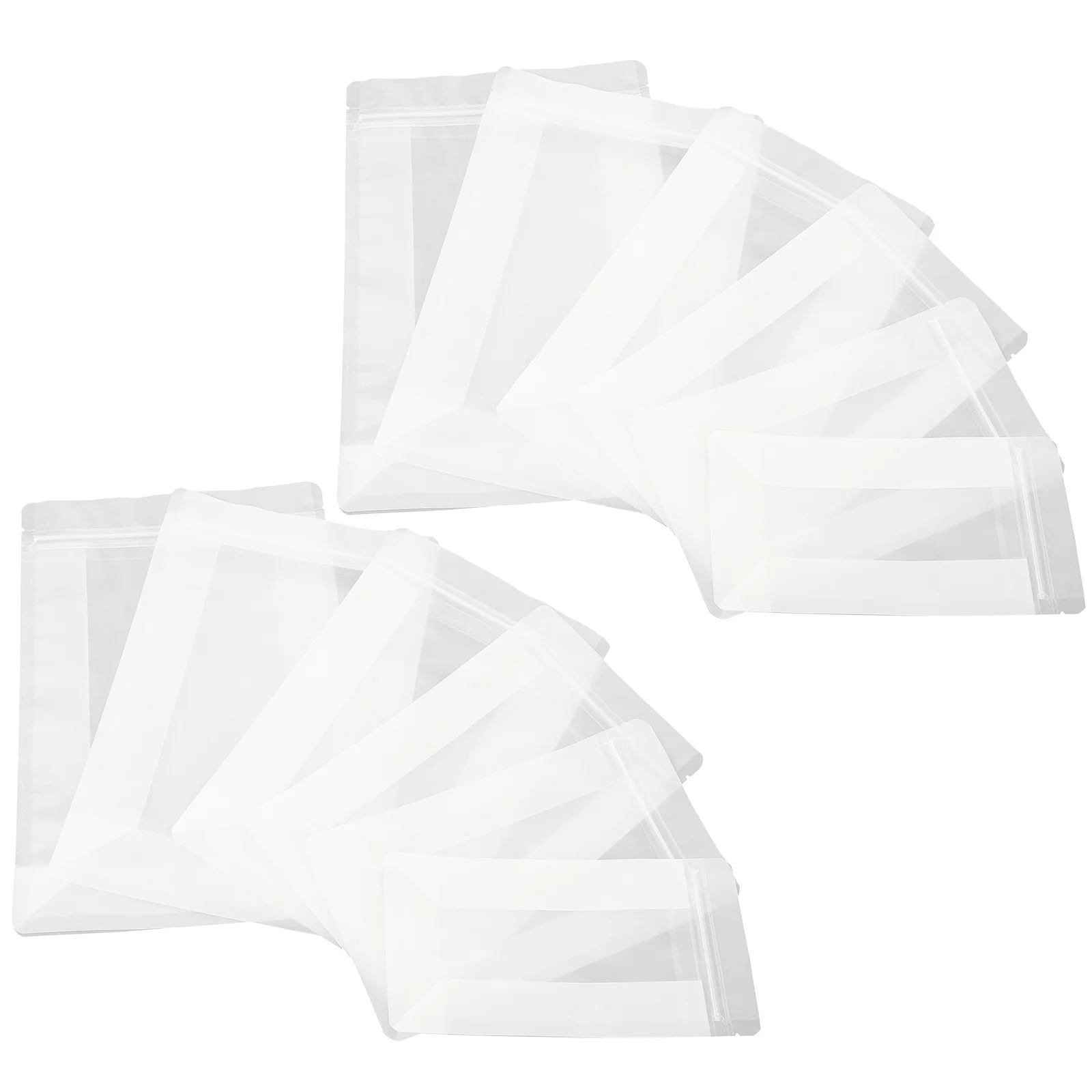 

12Pcs Food Bags Airtight Resealable Versatile Packaging Snack Nut Tea Dried Fruit Storage Practical Compact Lightweight