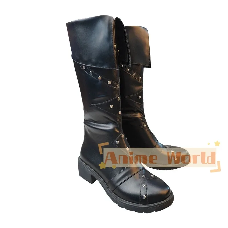 Identidade v noir veder eli clark sapatos botas cosplay botas de carnaval de halloween feitos sob encomenda