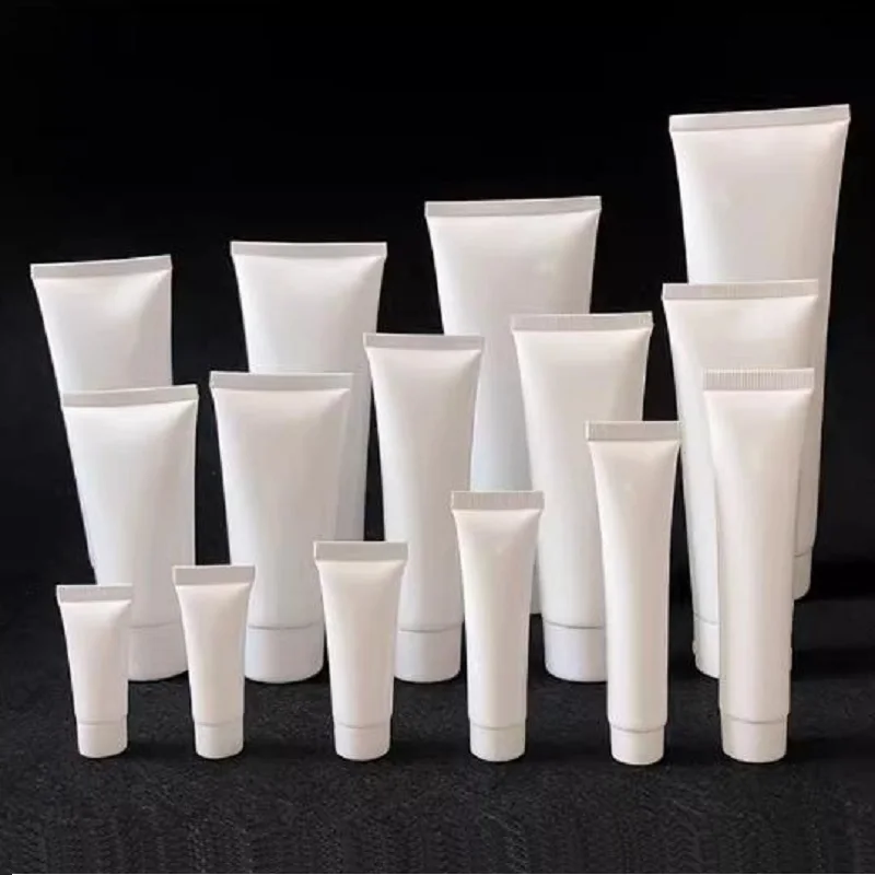 20pcs Empty Plastic Squeeze Soft Tube Packaging Containers Facial Cleanser Skin Care Sunscreen With Screw Lid Flip Lid 120g~250g