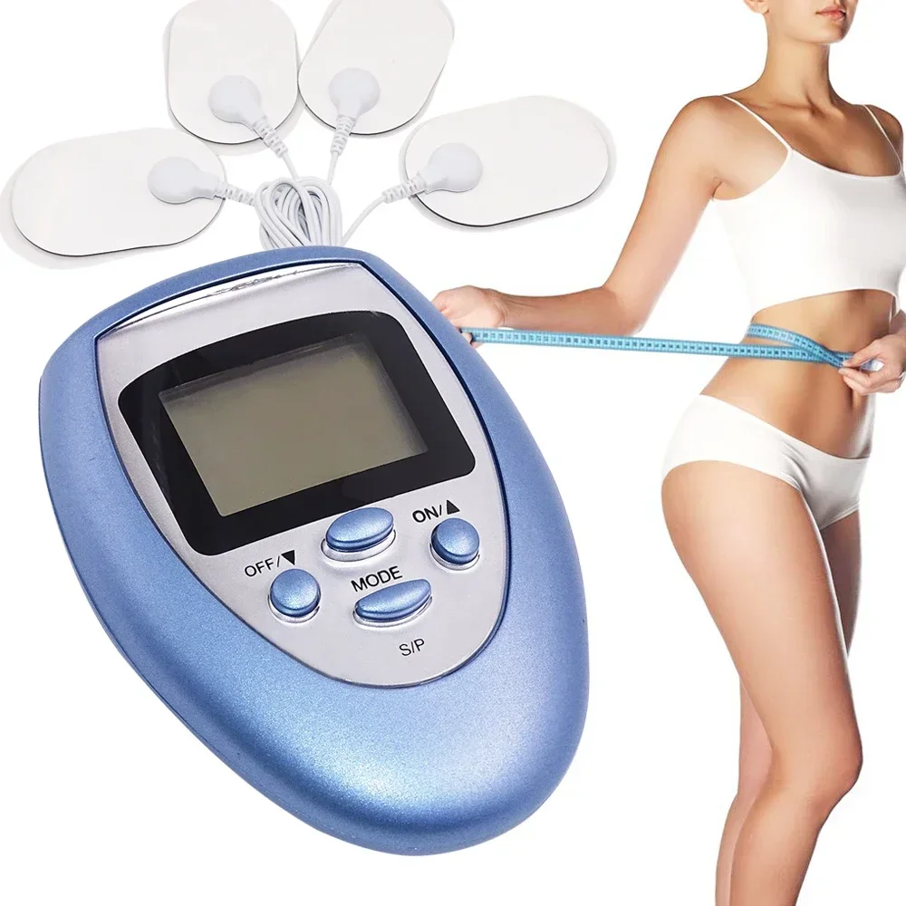 Elétrica Digital TENS EMS Massageador, Estimulador Muscular, Pulso, Costas, Pescoço, Alívio Da Dor, Eletrodo Massagem Pads, Massagem Corporal