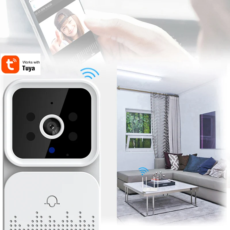 Tuya Wireless Video Doorbell Digital Visual Intercom WIFI 2.4G 5GHZ Waterproof Electronic Guard 1080P Home Security Camera