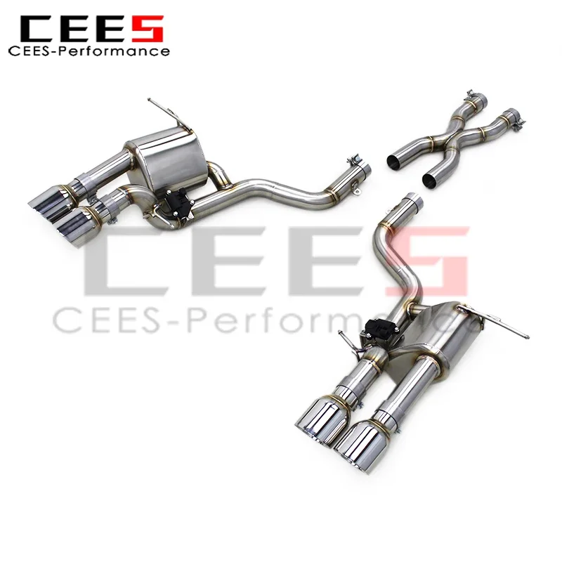 cees Axle Back Exhaust X Pipes System for Maserati Quattroporte 4.2L 2004-2011 Stainless Steel Muffler Escape Catback Exhaust