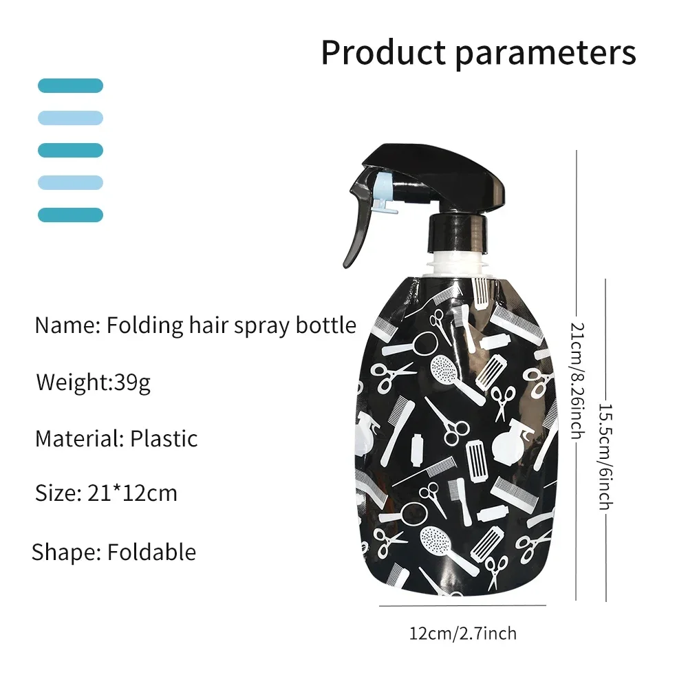 350ML Draagbare Opvouwbare Kapsel Spray Fles Hervulbare Mist Kappers Sproeier Kapper Salon Haar Styling Tools Watter Sproeier