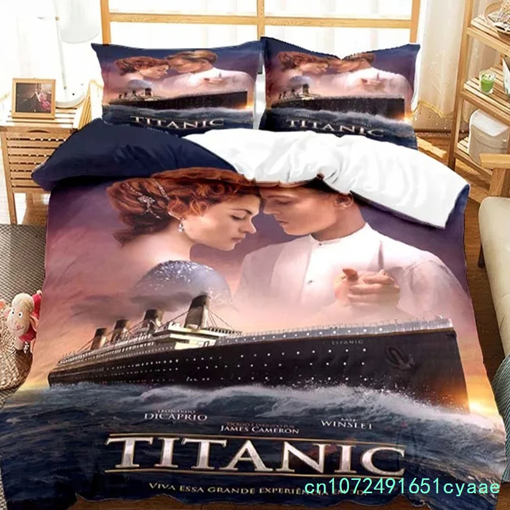 Movie Titanics Bedding Set Boys Girls Twin Queen Size Duvet Cover Pillowcase Bed Kids Adult Fashion Home Textileextile