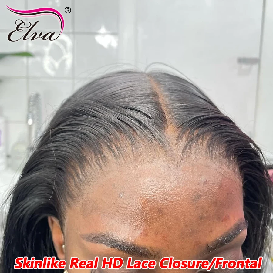 

Elva Skinlike 13x6 HD кружево спереди Только предварительно выщипанные прямые 9x6 5X5 HD кружевная застежка Только бразильские человеческие волосы 13x4 HD фронтальная часть