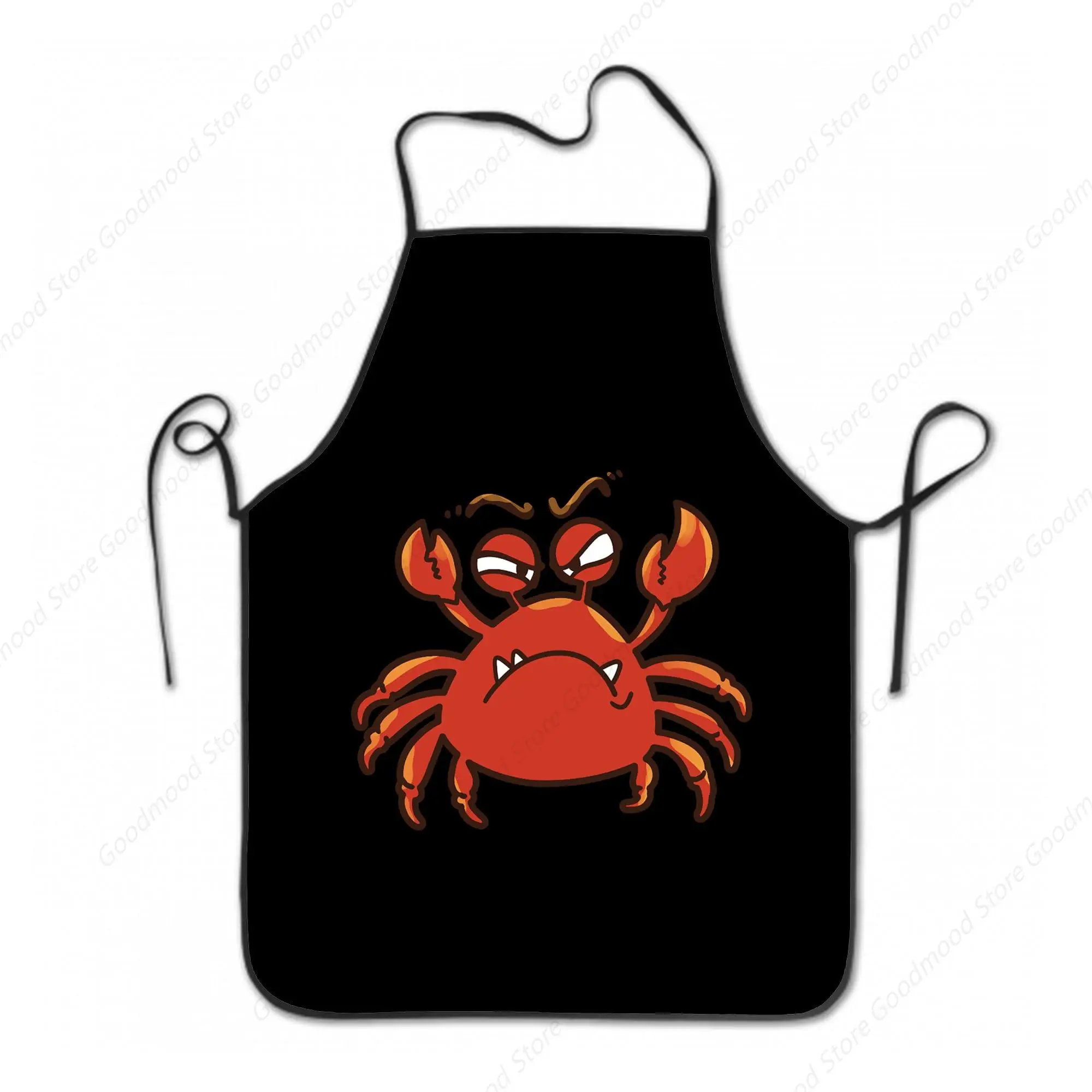 

Red Angry Crab Kitchen Apron for Women Men Unisex Cooking Apron for Baking Grilling Gardening
