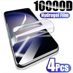 4Pcs Full Cover Screen Protector for Samsung Galaxy S25 S23 S24 S22 S21 S20 Ultra FE Hydrogel Film for Samsung Note 20 10 S10
